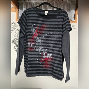 LANE BRYANT - VENEZIA Long sleeved layers look t-shirt size 22/24